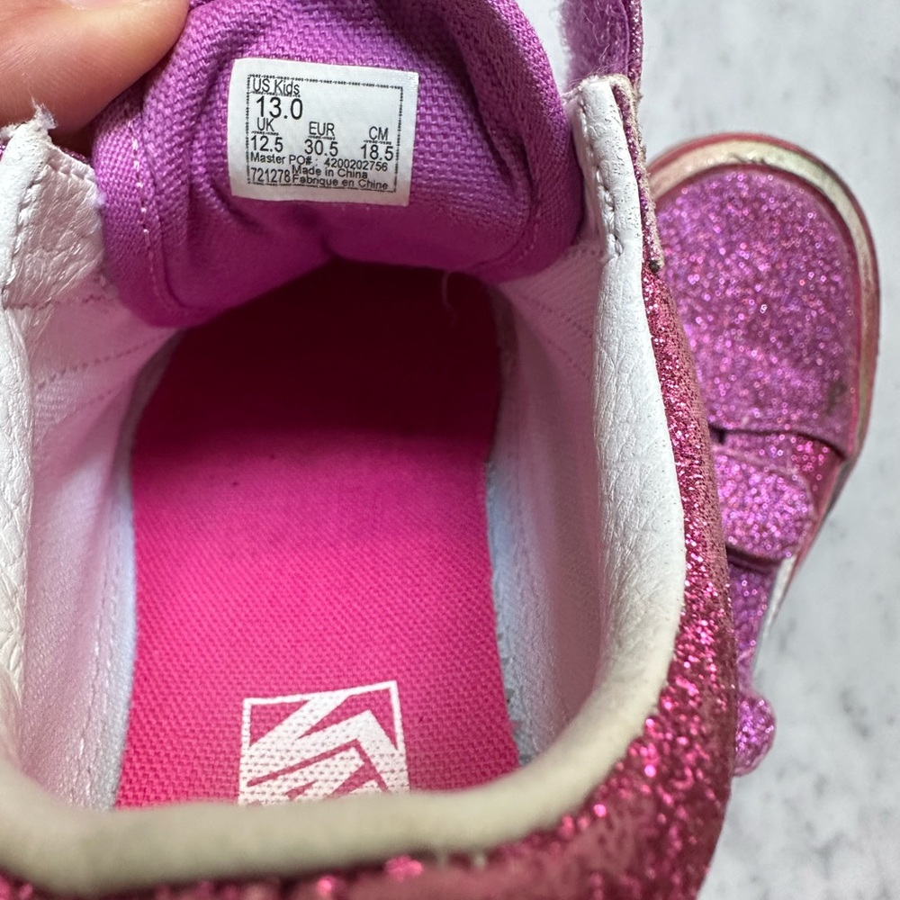 Vans Pink Sneakers with Velcro Strap and White Soles - Picture 6 of 8